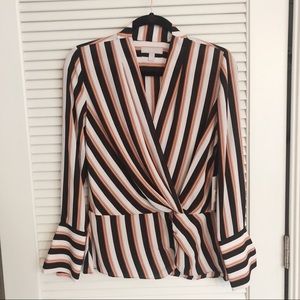 NWT Chelsea28 Striped Blouse